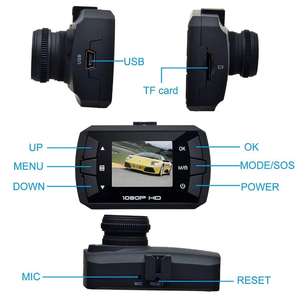 Limousback DVR 1080P Спринт камера 30 кадров в секунду видео Автомобильный Автоматический