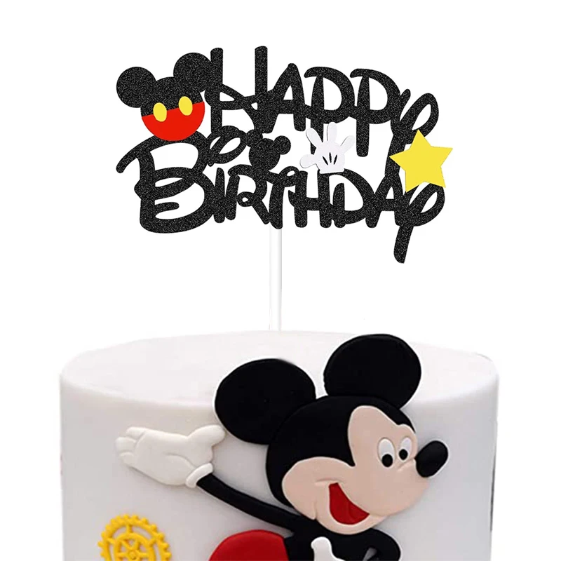 

Disney Cartoon Mickey mouse Cake Decoration Cake Topper Cake Ornaments Baby Birthday Party Decoration Supplies Set Birthday Gift