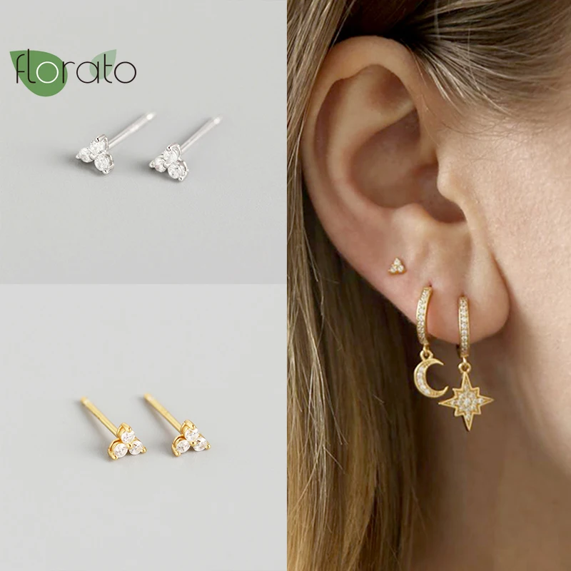 

Jewelry 925 Silver Ear Needle Fashion Female Zircon Stud Earring Korean Version Ins Classic Retro Stud Earring Female Exquisite