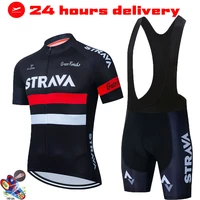 2021 new strava team cycling clothing summer bib gel shorts suit men maillot mtb jersey cycling set sport ropa ciclismo uniforme