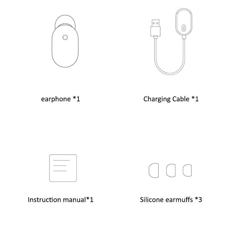 Xiaomi Оригинальные Bluetooth наушники мини гарнитура 4 1 беспроводные Встроенный