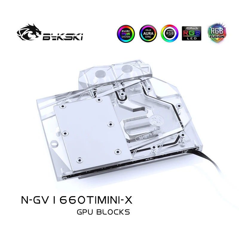 Водяной блок Bykski для GIGABYTE AORUS RTX1660TI MINI ITX OC 6G/GTX 1660 Ti 6G|Жидкостные системы