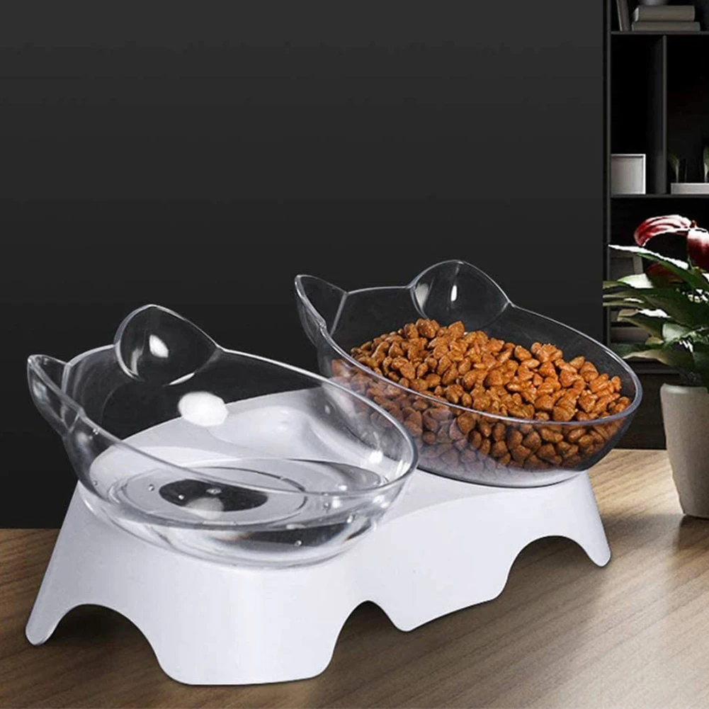 

Non-Slip Double Cat Bowl Dog Bowl With Raised Stand Pet Supplies Cat Water Bowl Cat Food Bowls Dog Feeder Feeding Bowl