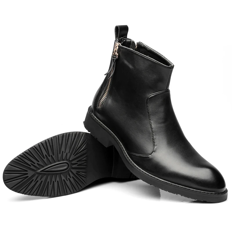 Ботинки мужские кожаные удобные теплые водонепроницаемые повседневные до