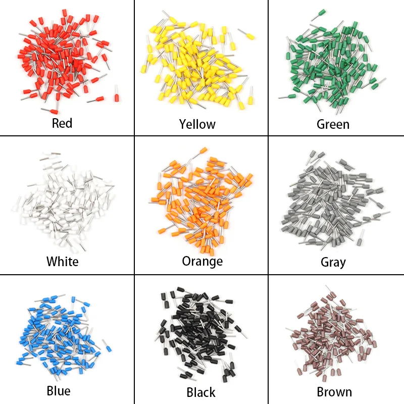 100 шт./лот E1508 наконечники комплект провода медь обжимной разъем Изолированный