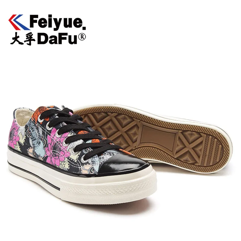 Feiyue/парусиновая обувь; коллекция 3007 года; Женская обувь в китайском стиле; повседневная обувь из вулканизированной кожи на плоской подошве; сезон осень; новейшие удобные модные кроссовки
