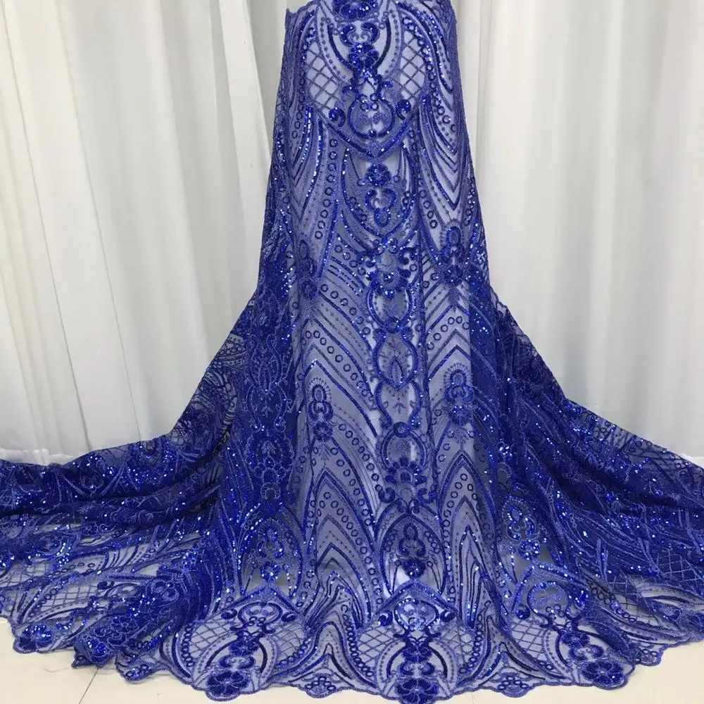 

Madison Sequins Nigerian Lace Fabric 2020 High Quality Lace French Tulle Lace Fabric Embroidery for Women Dress
