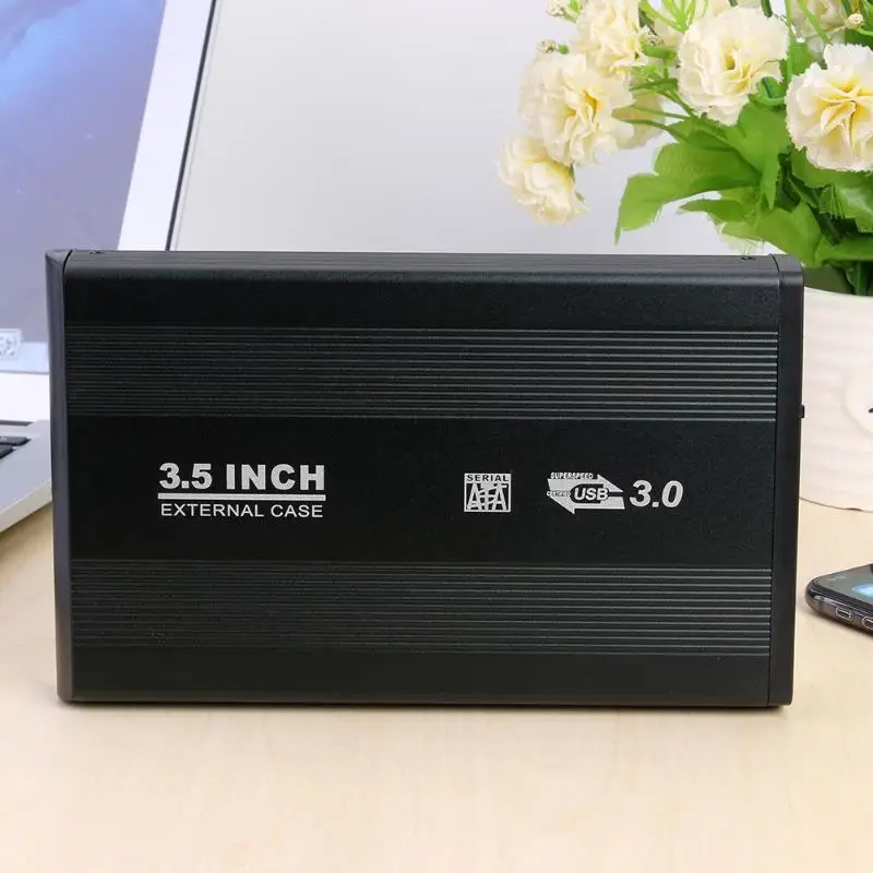 Корпус для внешнего жесткого диска 3 5 дюйма корпус SATA к USB 2.0 алюминиевый сплав