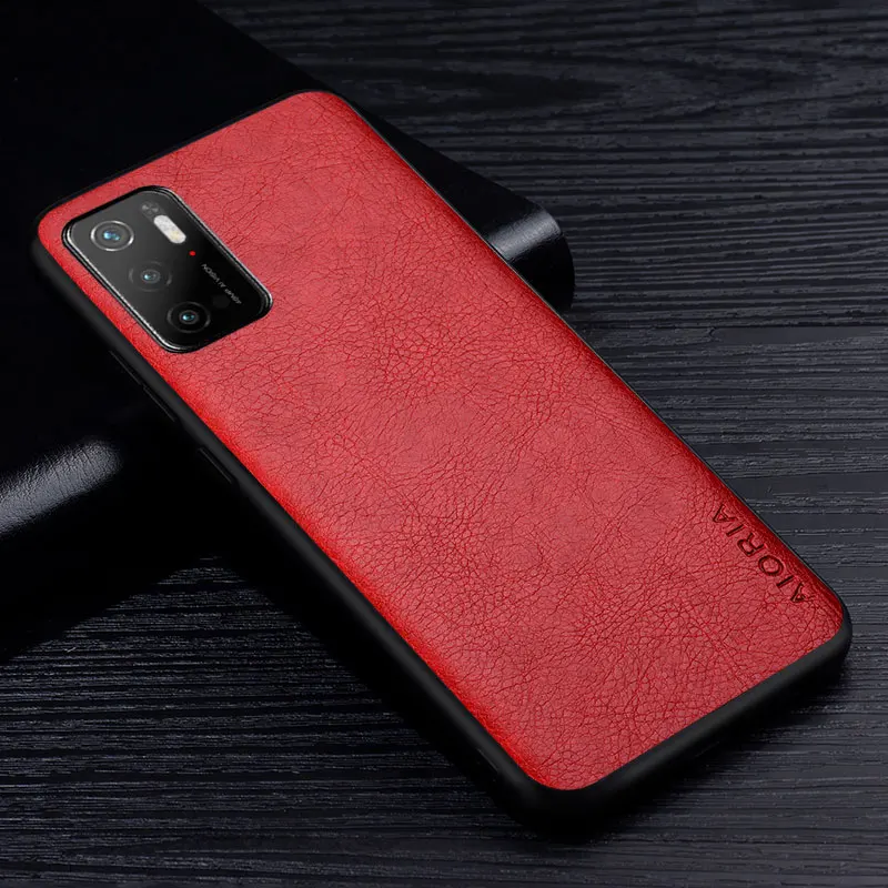 Leather Case For Xiaomi Poco M3 Pro 5G Luxury Business Style Retro Litchi Pattern Back Cover for xiaomi poco m3 pro phone case | Мобильные