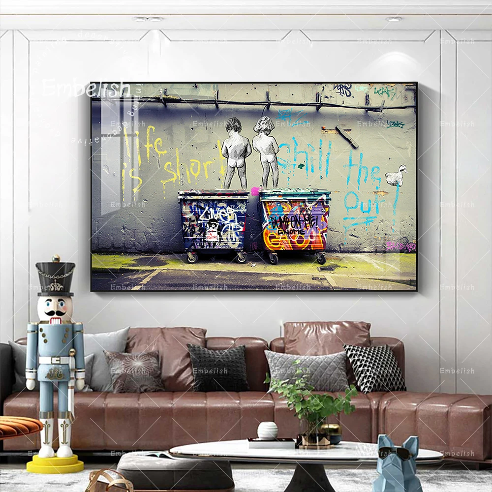 

Embelish Cartoon Wall Art Pictures For Living Room HD Spray On Canvas Paintings Modern Home Decor Wall Art Pictures Artworks