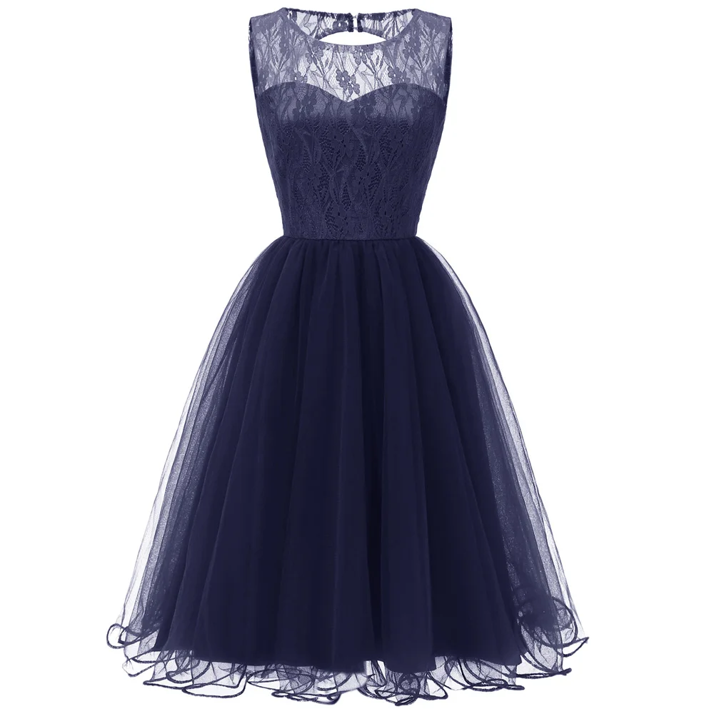 Короткие вечерние фатиновые платья без рукавов для женщин 50s рождественские