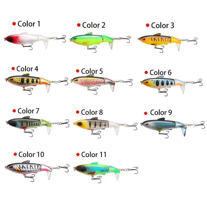 

1Pcs 9.5cm/17.8g Topwater Fishing Lure Whopper Plopper Artificial Bait Hard Plopper Soft Rotating Tail Fishing Tackle