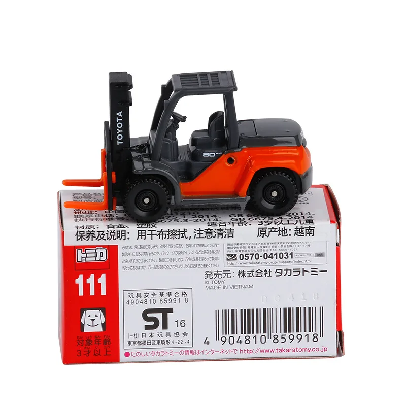 

TAKARA TOMY TOMICA 1/62 No. 111 Toyota Forklift Engineering Truck Alloy Car Model Toy Children's Birthday Gift