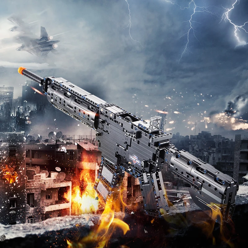 

Military Weapons series M4A1 Assault Rifle Model Bricks Building Blocks Toys for Children Gifts Kids Boys 621Pcs