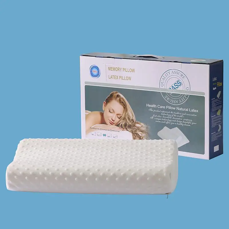 

New Fashion Latex Massage Pillow Simple Pull Back Zero Pressure Space Memory Foam Protecting Cervical Pillow Bedroom Bedding