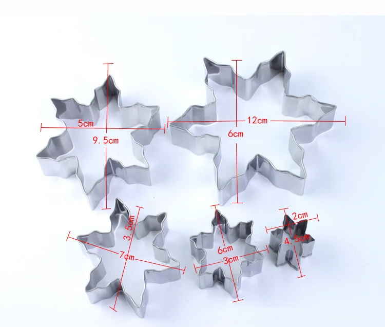 5 шт./компл. звезда Рождественская елка для нарезки печенья в виде