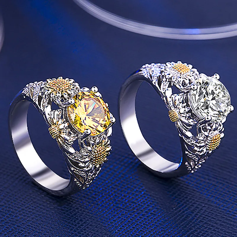 Блестящий Блеск роскошное AAA кубический цирконий Хрустальный Подсолнух