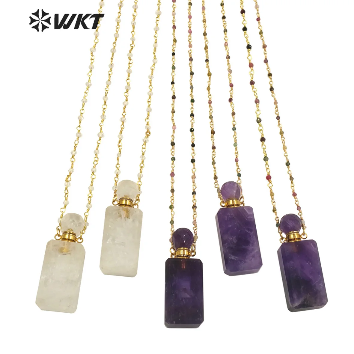 WT-N1276 Роскошное ювелирное ожерелье из натурального камня прямоугольное в виде