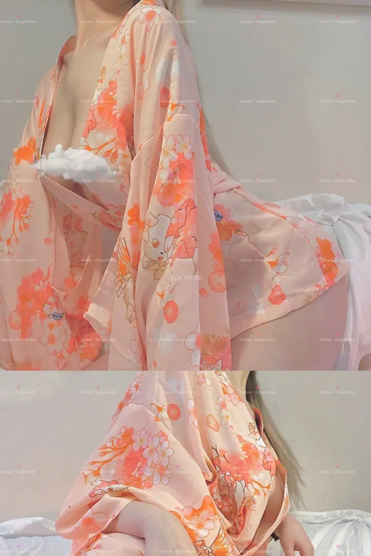 

Kimono Robe Bathrobe Women Traditional Style Robe Yukata Costumes Pajamas Belt Japanese Dress Sexy Lingerie Dressing Gowns