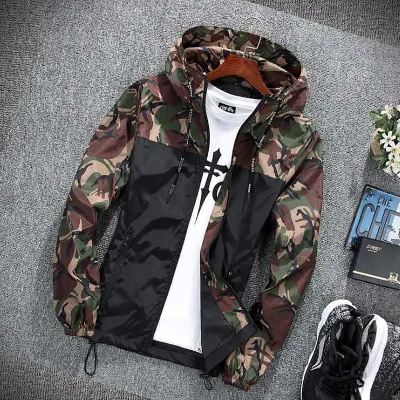 

Spring Autumn Coat Men Jacket Camouflage Young Couples Outerwear Colorful Tops Clothes Casual Big Boys Jackets for Men
