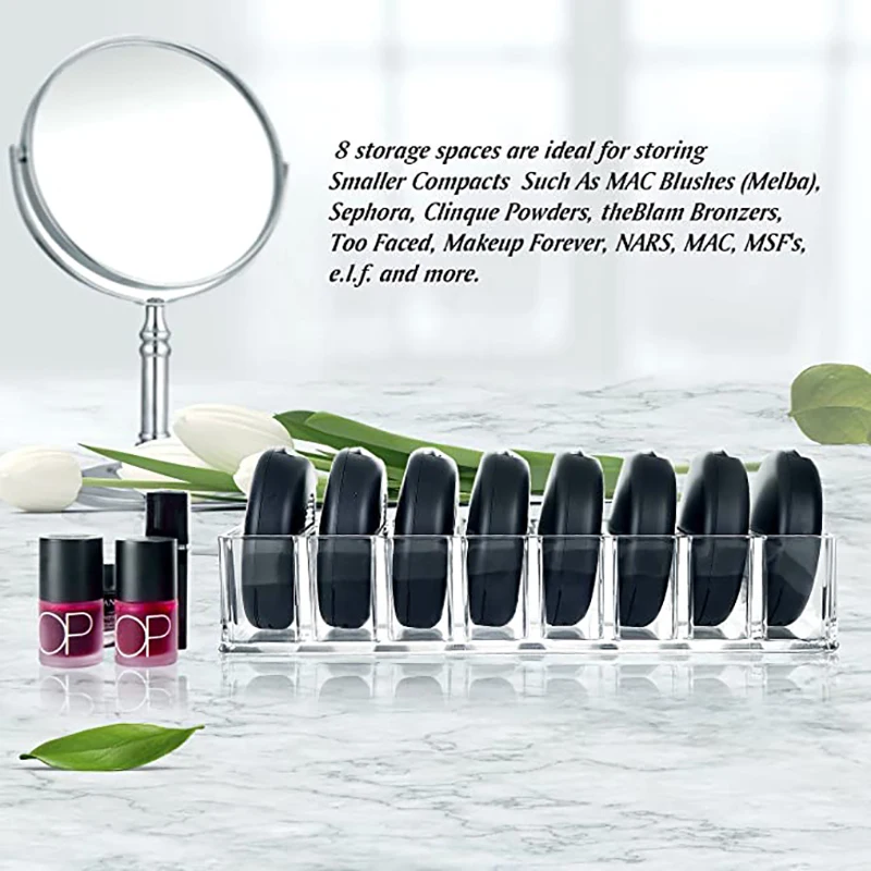 Органайзер для теней прозрачный пластиковый органайзер макияжа компактный