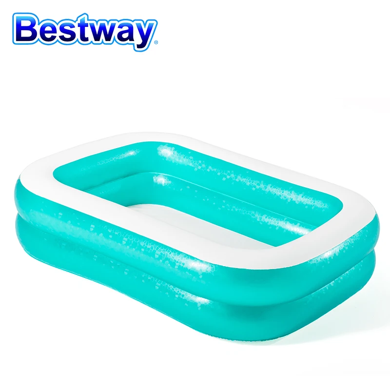 

Bestway 54005 Easy Set Up Rectangular Family Pool Size 2.01m*1.50m*51cm Inflatable Gartenpool Indoor Swimming Pool for Kids bath