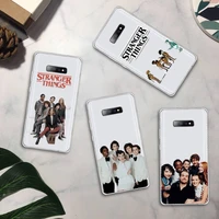ciciber stranger stranger things season phone case transparent for samsung galaxy a71 a21s s8 s9 s10 plus note 20 ultra