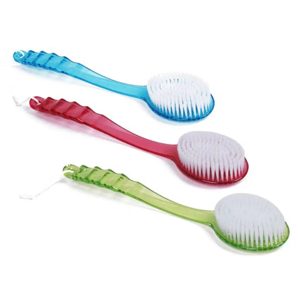 

2 Pieces Bath Brush plastic Handle Back Scrubber Shower Body Massager Bathing Skin Cleaning Tool Green
