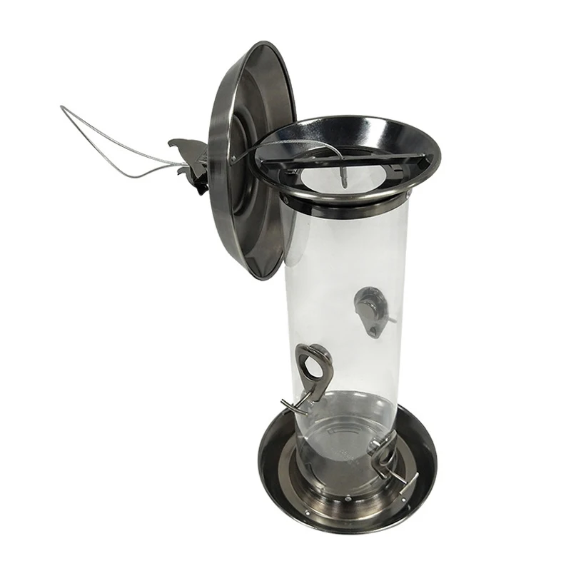 

Iron Metal Outdoor Birds Feeder Garden Removable Pet Birds Feeder with Lanyard @LS