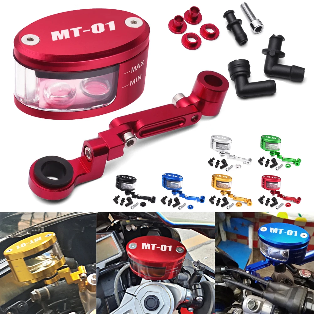 

Motorcycle Brake Fluid Oil Reservoir Cup Tank Cylinder Cup +support bracket For YAMAHA MT-01 MT01 mt 01 2004-2021 2018 2019 2020