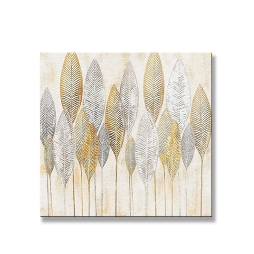 Горячая Распродажа 100% ручная работа холст картина маслом золото и серебро лист