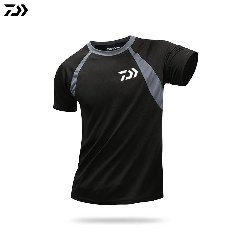 

DAIWA Clothing Fishing Clothes Summer Short Sleeve Quick Drying Sunscreen Breathable Tshirt Anti-UV Ultrathin DAWA Fishing Shirt