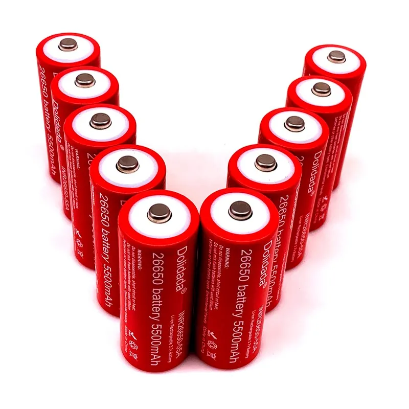 

26650 New Original 3.7 v 5500 mah Lithium Rechargeable Battery 26650 with Pointed(No PCB) For flashlight batteries