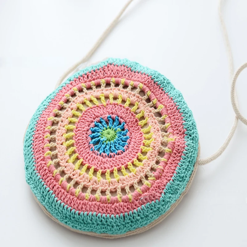 Круглая сумка ручной работы для маленьких девочек Детский кошелек мелочи в