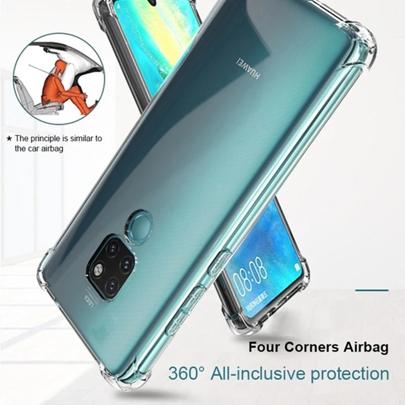 Прозрачный мягкий чехол из ТПУ для huawei mate 30 20 P30 P20 Pro Lite противоударный P Smart 2018 2019