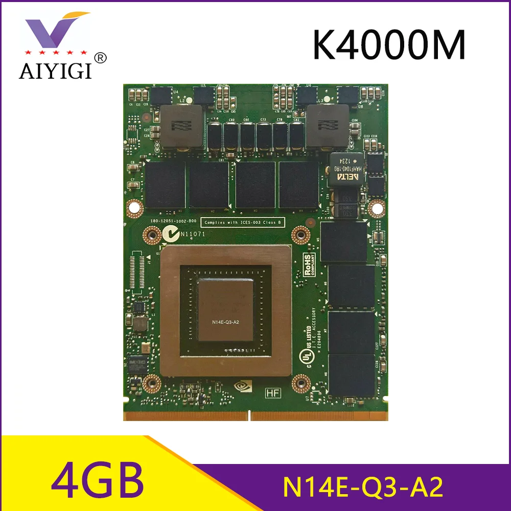 Квадро K4000M K4000 GDDR5 4 Гб Vedio Графика карты N14E Q3 A2 для Dell M6600 M6700 M6800 HP 8740W 8760W 8770W ноутбук