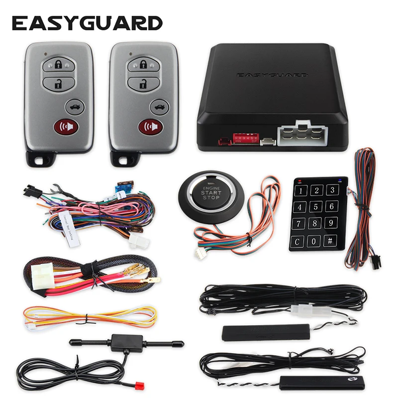 Автомобильная сигнализация EASYGUARD pke кнопка запуска и остановки Система