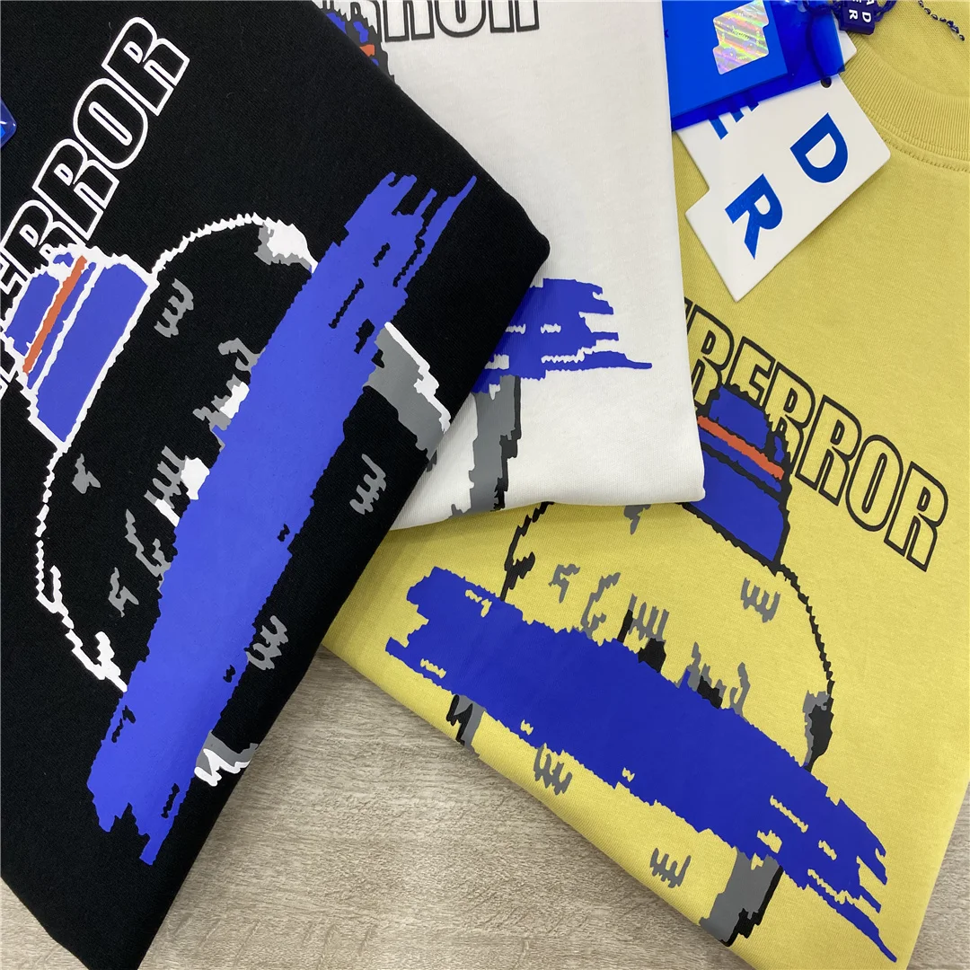 

Korea Fashion Ader TShirt Men Women Snow Monster Doll Round Collar T-shirt Comfortable Loose Simple Casual Cotton Tshirt