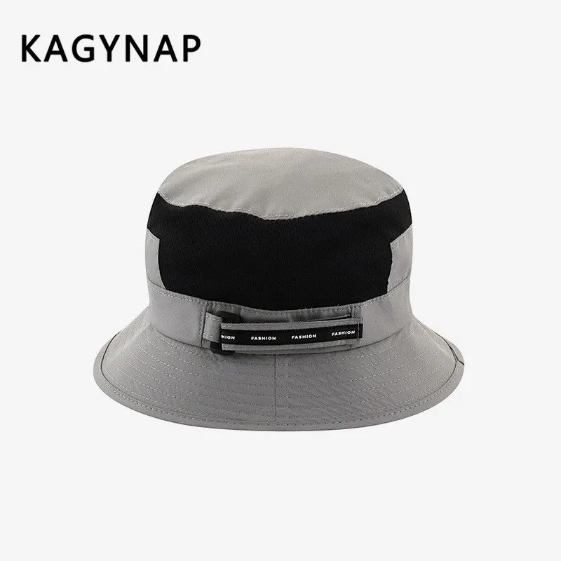 [KAGYNAP] летняя Панама Шапки для Мужские ботинки в рыбацком стиле с шляпа широкими