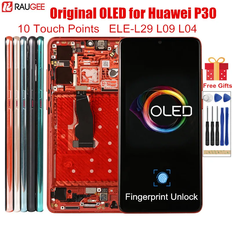 OLED-дисплей для Huawei P30 Оригинальный сенсорный ЖК-экран с разблокировкой по