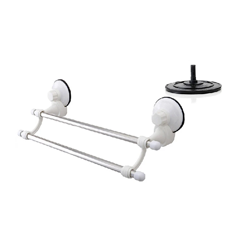 Настенный держатель для полотенец из нержавеющей стали 2 бара полка хранения