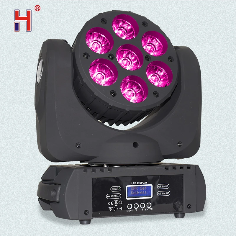 Светодиодный сценический прожектор Rgbw движущийся луч 7X12W Lyre Wash Led с Dmx управлением