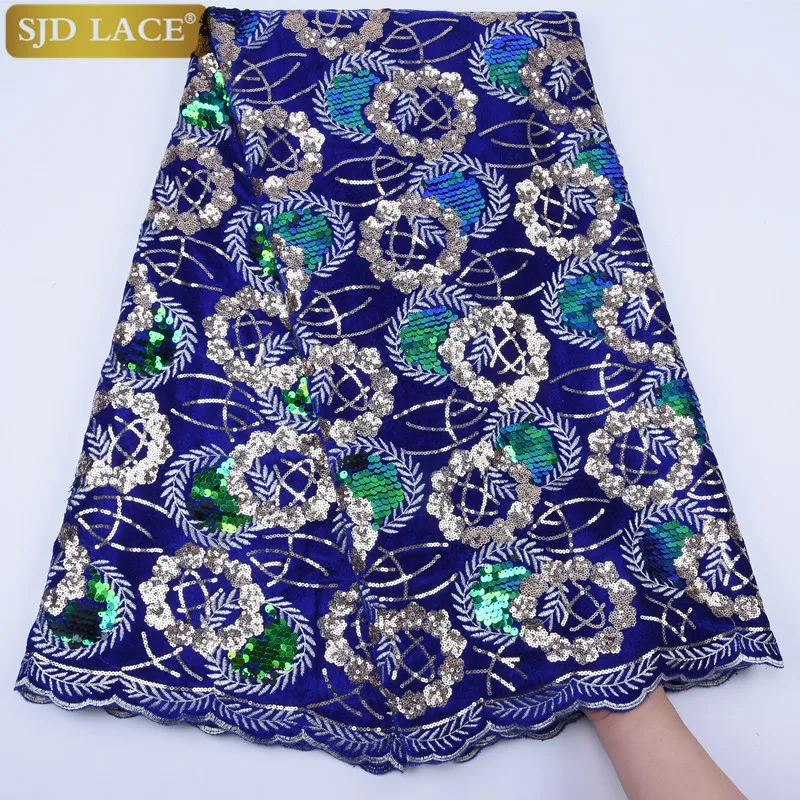 Высококачественные африканские бархатные кружевные ткани ручной работы