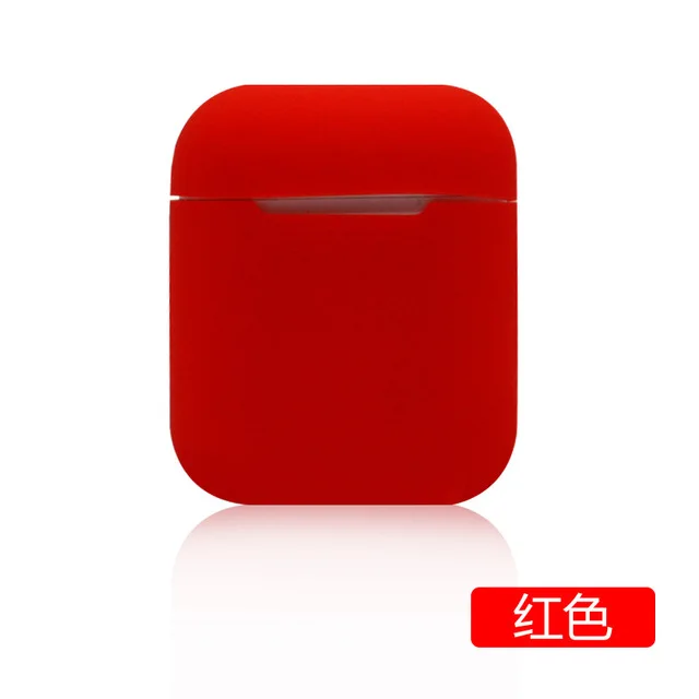Красный ТПУ Силиконовые Bluetooth беспроводные наушники чехол для AirPods защитная сумка-чехол Аксессуары для кожи для Apple Airpods зарядная коробка - Цвет: Красный