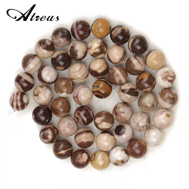 Австралийский камень &quotЗебра&quot Новый Бусы из натурального камня блестящие