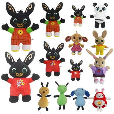 

18-36cm Cartoon Binging Rabbit Plush Toy, Fnaf Bing Friends Flop Sula Elephant Panda Bear Stuffed Animal Plush Doll For Girls