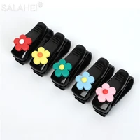 universal car sun visor business card bill holder fastener multifunctional cute flowers glasses clips auto styling accessories