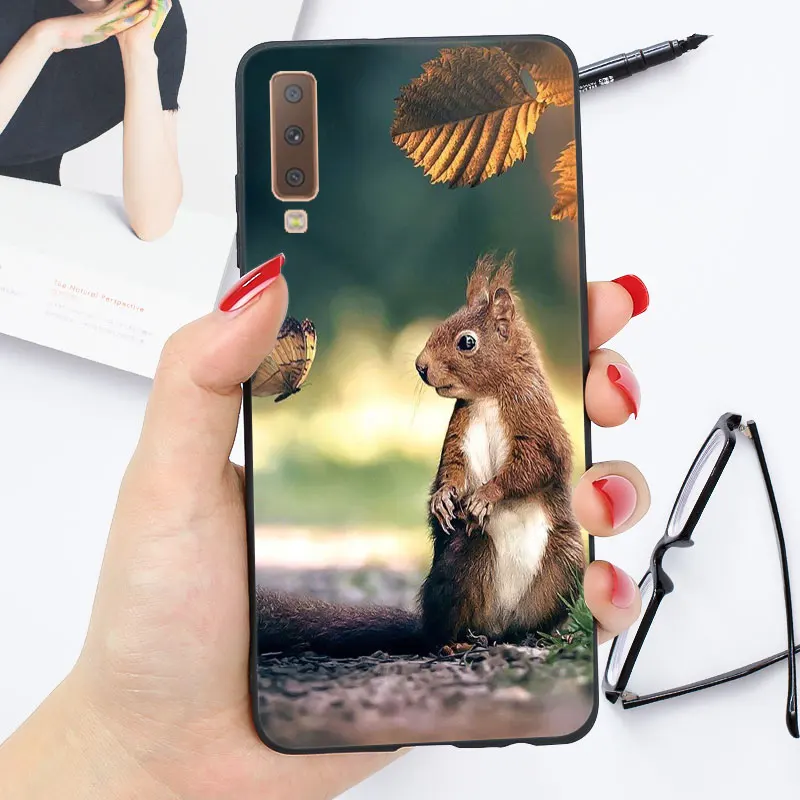 Мягкий ТПУ чехол для samsung A7 чехол силиконовый глянцевый яркий чехол для samsung Galaxy A5 A6 A8 Plus чехол - Цвет: OO8