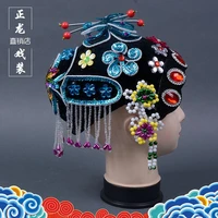 beijing jingju yueju actors headgear opera accessories pretty dandan headdress baotou opera ancient costume dandan servant girl
