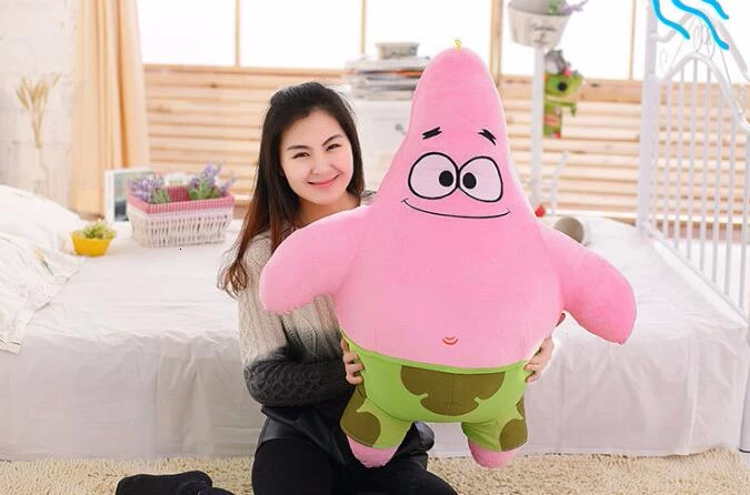 Большая Губка Боб Патрик звезда плюшевые куклы игрушки Kawaii 20-55 см Губка Боб Мягкие животные куклы игрушки для детей подарки на день рождения - Цвет: B